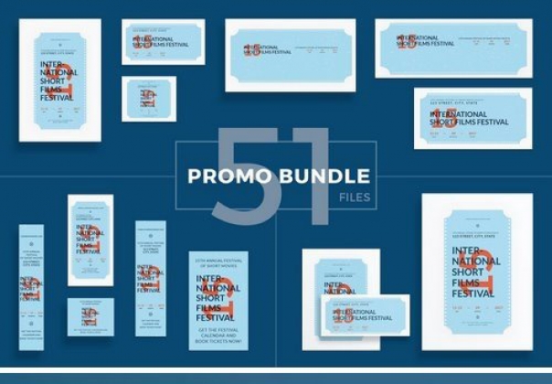 一组端庄大气的广告图海报模版下载Promo Bundle F