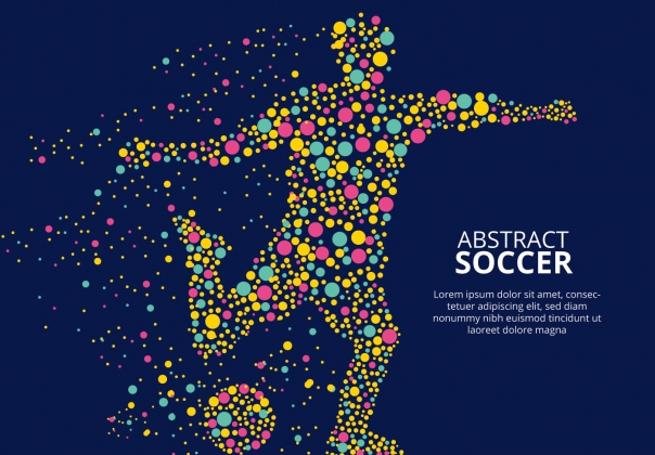 抽象足球运动员矢量插图Abstract Soccer Pla
